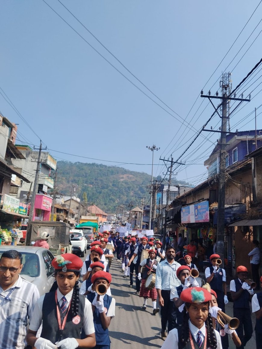 ವಿರಾಜಪೇಟೆ;ರಸ್ತೆ ಸುರಕ್ಷತಾ ಮತ್ತು ಅಭಿಯಾನ ಜಾಗೃತಿ ಜಾಥಾ