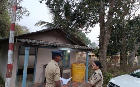 ಮಾಲ್ದಾರೆ ಉಪಠಾಣೆಗೆ ಎಸ್‌ಪಿ ಬಿಂದುಮಣಿ ಭೇಟಿ;  ಚೆಕ್‌ಪೋಸ್ಟ್ ಪರಿಶೀಲನೆ