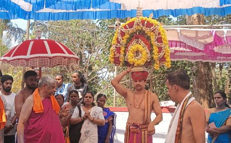 ವಿರಾಜಪೇಟೆ; ಕೊಟ್ಟೋಳಿಯ ಶ್ರೀ ಧಾರಾ ಮಹೇಶ್ವರ ದೇವಾಲಯದಲ್ಲಿ  ದೇವರ ನೃತ್ಯಬಲಿ