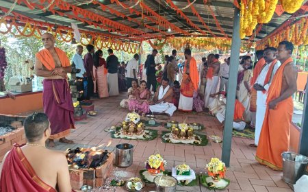 ಹೆಮ್ಮೆತ್ತಾಳಿನಲ್ಲಿ ಚಾಮುಂಡೇಶ್ವರಿ ದೇವಿ ಅಷ್ಟಬಂಧ ಬ್ರಹ್ಮ ಕಲಶ ಮುಹೂರ್ತ