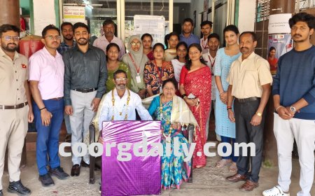 ಪಾರಾಣೆ ಅಂಚೆ ಇಲಾಖೆಯಲ್ಲಿ ಪೋಸ್ಟರ್ ಮಾಸ್ಟರಾಗಿ ಸೇವೆ ಸಲ್ಲಿಸಿ ನಿವೃತ್ತರಾದ ಮಾದಪ್ಪ ಅವರಿಗೆ ಬೀಳ್ಕೊಡುಗೆ