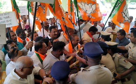 ಕೊಡಗು ಜಿಲ್ಲೆಯಲ್ಲಿ ವನ್ಯಪ್ರಾಣಿ ಮಾನವ ಸಂಘರ್ಷಕ್ಕೆ ಶಾಶ್ವತ ಪರಿಹಾರಕ್ಕೆ ಆಗ್ರಹ:ಕೊಡಗು ಜಿಲ್ಲಾ ಬಿಜೆಪಿಯಿಂದ ಅರಣ್ಯ ಭವನಕ್ಕೆ ಮುತ್ತಿಗೆಗೆ ಯತ್ನ