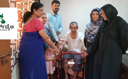 ಧರ್ಮಸ್ಥಳ ಸಂಘದಿಂದ ಎಮ್ಮೆಮಾಡು ಗ್ರಾಮದ ರೋಗಿಯೊಬ್ಬರಿಗೆ ವಾಕರ್ ಕೊಡುಗೆ