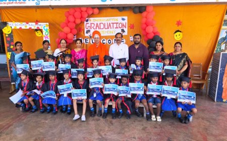 ಕೊಡ್ಲಿಪೇಟೆ; ಪುಟಾಣಿಗಳ ಗ್ರಾಜುಯೇಷನ್ ಸಮಾರಂಭ