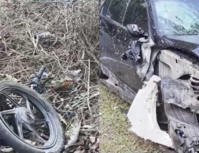 ಗೋಣಿಕೊಪ್ಪ;ಕಾರು ಮತ್ತು ಎರಡು ಬೈಕ್  ಗಳ ನಡುವೆ ಭೀಕರ ಅಪಘಾತ; ಇಬ್ಬರು ಸ್ಥಳದಲ್ಲೇ ಸಾವು