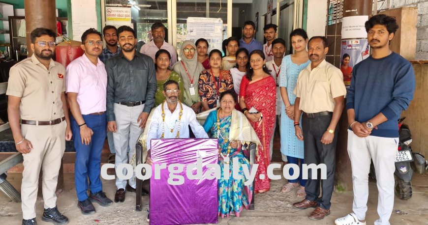 ಪಾರಾಣೆ ಅಂಚೆ ಇಲಾಖೆಯಲ್ಲಿ ಪೋಸ್ಟರ್ ಮಾಸ್ಟರಾಗಿ ಸೇವೆ ಸಲ್ಲಿಸಿ ನಿವೃತ್ತರಾದ ಮಾದಪ್ಪ ಅವರಿಗೆ ಬೀಳ್ಕೊಡುಗೆ