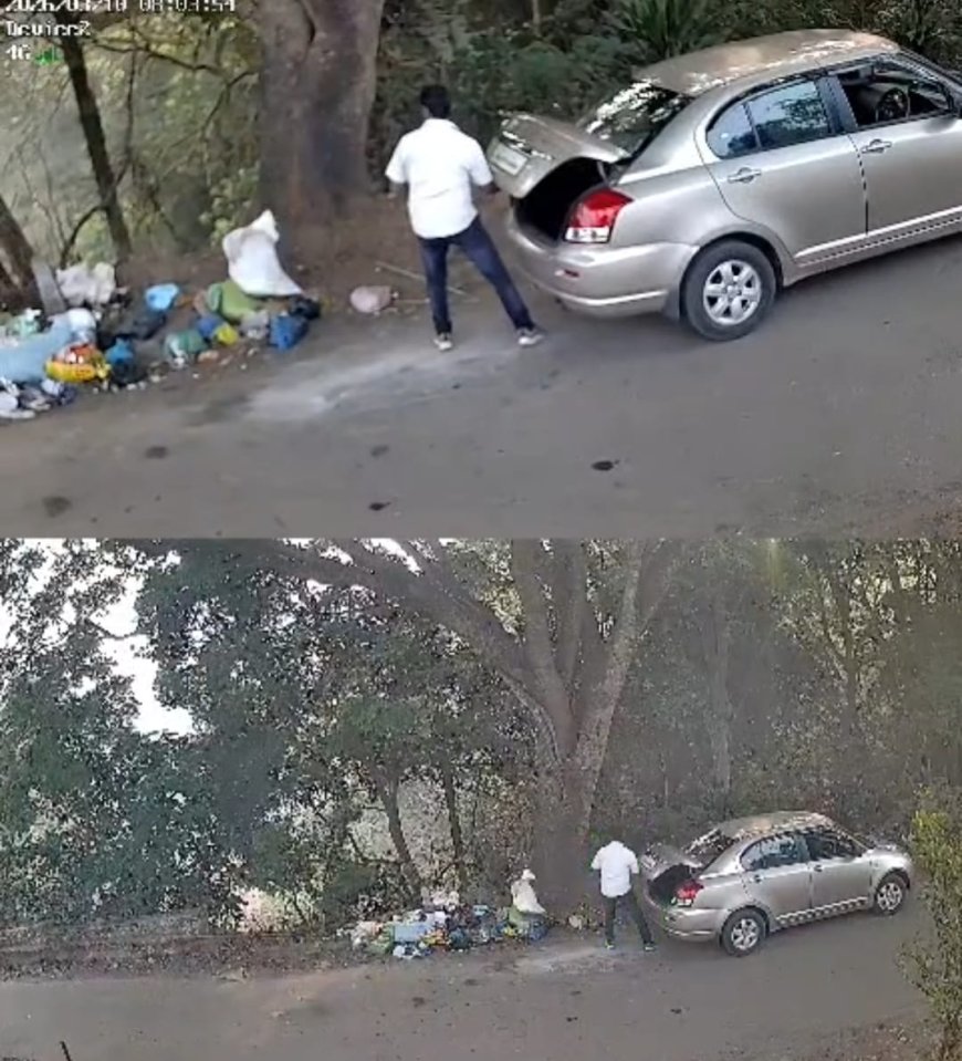 ಸಿದ್ದಾಪುರ;ಕಾವೇರಿ ಸೇತುವೆ ಬಳಿ ಕಸ ಬಿಸಾಡಿದ ವ್ಯಕ್ತಿಗೆ ದಂಡ ಕ್ಯಾಮೆರಾದಲ್ಲಿ ಸೆರೆ