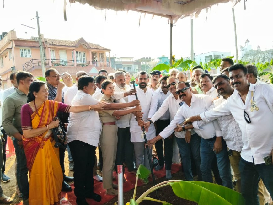 ಕುಶಾಲನಗರ : ರೂ.2.04 ಕೋಟಿ ವೆಚ್ಚದ ನೂತನ ಸಂಚಾರಿ ಪೊಲೀಸ್ ಠಾಣೆ  ಕಟ್ಟಡದ ಶಂಕುಸ್ಥಾಪನೆ