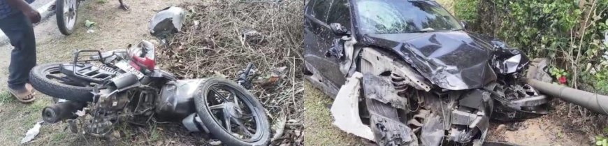 ಗೋಣಿಕೊಪ್ಪ;ಕಾರು ಮತ್ತು ಎರಡು ಬೈಕ್  ಗಳ ನಡುವೆ ಭೀಕರ ಅಪಘಾತ; ಇಬ್ಬರು ಸ್ಥಳದಲ್ಲೇ ಸಾವು