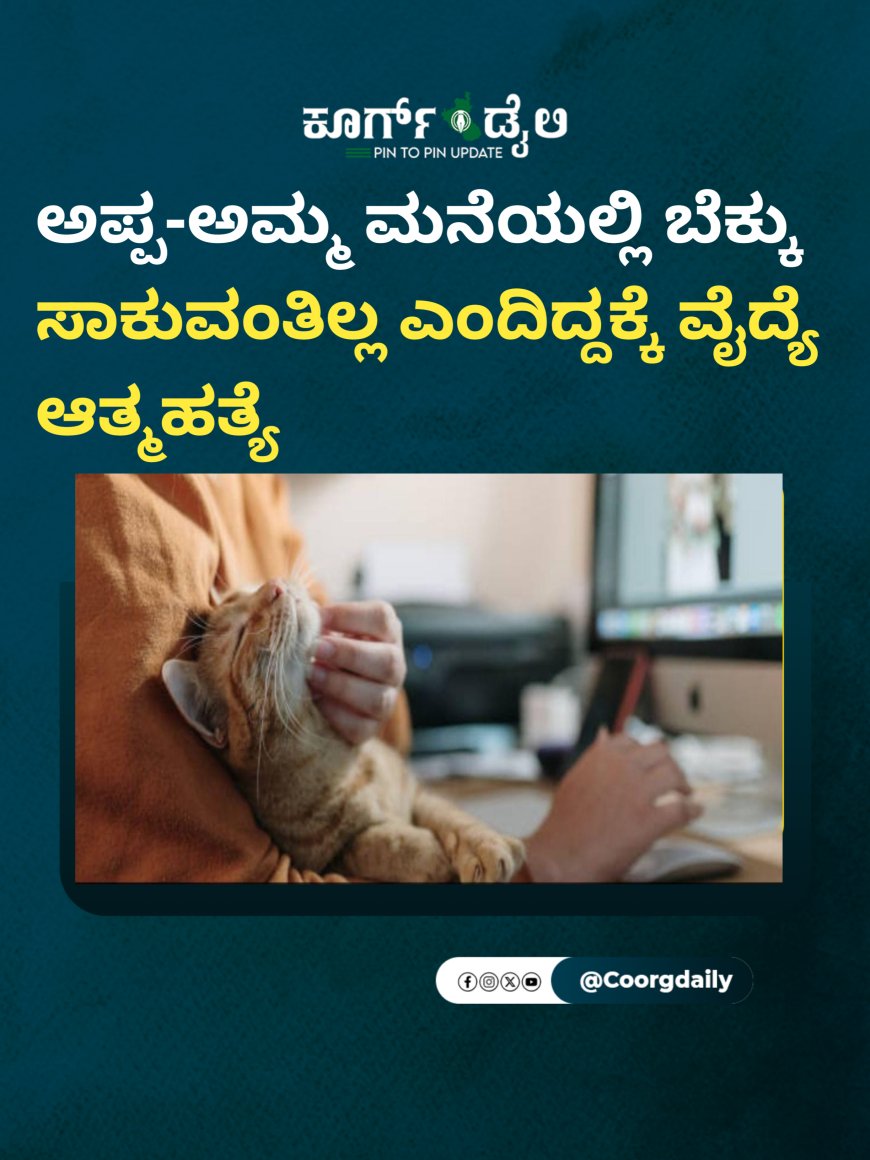 ಅಪ್ಪ-ಅಮ್ಮ ಮನೆಯಲ್ಲಿ ಬೆಕ್ಕು ಸಾಕುವಂತಿಲ್ಲ ಎಂದಿದ್ದಕ್ಕೆ ವೈದ್ಯೆ ಮಾಡಿದ್ದೇನು ಗೊತ್ತೇ!