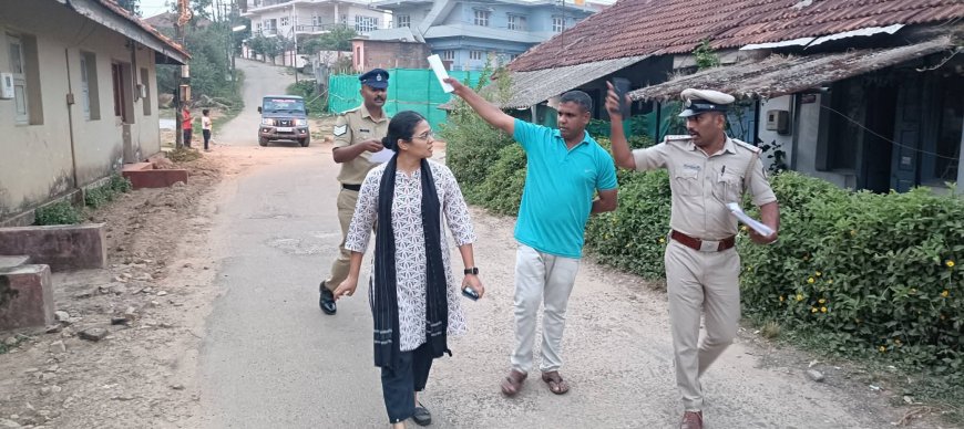 ಪೊಲೀಸ್ ವಸತಿ ಗೃಹ ಸಮುಚ್ಚಯ ಮತ್ತು ಅಬ್ಬಿ ಫಾಲ್ಸ್ ಬಳಿಯ ಸಮುದಾಯ ಭವನಗಳಿಗೆ ಭೇಟಿ ನೀಡಿ ಪರಿಶೀಲನೆ ನಡೆಸಿದ ಎಸ್.ಪಿ ಬಿಂದುಮಣಿ