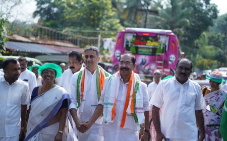 ಕೇರಳ;ಕೆಪಿಸಿಸಿ ಅಧ್ಯಕ್ಷ ಸನ್ನಿ ಜೋಸೆಫ್ ಪರ ಶಾಸಕ‌ ಎಎಸ್ ಪೊನ್ನಣ್ಣ ಚುನಾವಣಾ ಪ್ರಚಾರ