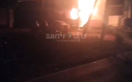 ಸುಂಟಿಕೊಪ್ಪ;ಅಗ್ನಿ ಅವಘಡಕ್ಕೆ ದಹಿಸಿದ ಇಂಜಿನಿಯರಿಂಗ್ ಮಾರ್ಟ್ ಶಾಪ್