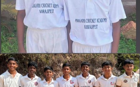 ಕೊಡಗು ಜಿಲ್ಲಾ ಲೆದರ್ ಬಾಲ್ ಬಾಲಕರ ಕ್ರಿಕೆಟ್  ತಂಡಕ್ಕೆ ಪ್ರಗತಿ ಶಾಲೆಯ ಬಾಲಕರು ಆಯ್ಕೆ