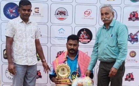 ಸಿಪಿಎಲ್ ಪಂದ್ಯಾವಳಿಯಲ್ಲಿ ಪತ್ರಕರ್ತ ಅಂತೋಣಿ ಅವರಿಗೆ ಸನ್ಮಾನ