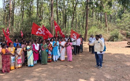 ಮಾಲ್ದಾರೆ ಗ್ರಾ.ಪಂ ಎದುರು ನಿವೇಶನಕ್ಕೆ ಒತ್ತಾಯಿಸಿ  ಪ್ರತಿಭಟನೆ