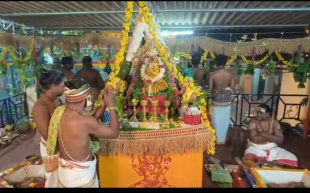 ಶ್ರೀ ದಕ್ಷಿಣಾ ಮಾರಿಯಮ್ಮ ದೇವಸ್ಥಾನದಲ್ಲಿ ಕುಂಭಾಭಿಷೇಕಕ್ಕೆ ಚಾಲನೆ