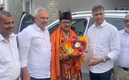 ವಿರಾಜಪೇಟೆಯಲ್ಲಿ ಶಾಸಕ ಎಎಸ್ ಪೊನ್ನಣ್ಣ ಅವರನ್ನು ಭೇಟಿಯಾದ ಇಂಡಿಯನ್ ‌ಯೂನಿಯನ್ ಮುಸ್ಲಿಂ ‌ಲೀಗ್ ಅಧ್ಯಕ್ಷ ಸಾದಿಕ್ ಅಲಿ ಶಿಹಾಬ್ ತಂಙಳ್