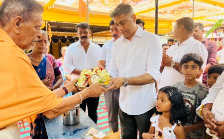 ವಿರಾಜಪೇಟೆ; ಪಲ್ಲಾಟ್ ಅಯ್ಯಪ್ಪ ದೇವರ ಪ್ರತಿಷ್ಠಾ ಬ್ರಹ್ಮಕಲಶ ಮಹೋತ್ಸವ ಕಾರ್ಯಕ್ರಮದಲ್ಲಿ ಭಾಗವಹಿಸಿದ ಶಾಸಕ ಎಎಸ್ ಪೊನ್ನಣ್ಣ