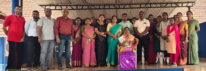 ನಿವೃತ್ತಿ ಹೊಂದಿದ ಶಿಕ್ಷಕಿ ಜಯಶ್ರಿಯವರಿಗೆ ಎಸ್.ಡಿ.ಎಂ.ಸಿ. ಮತ್ತು ಶಾಲಾ ಶಿಕ್ಷಕರ ವತಿಯಿಂದ ಬೀಳ್ಕೊಡುಗೆ