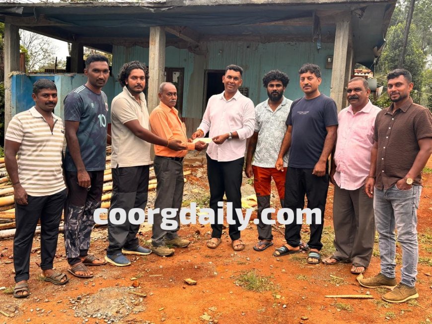 ಮರಂದೋಡ ಗೌಡ ಸಮಾಜ ಕಟ್ಟಡ ನಿರ್ಮಾಣಕ್ಕೆ  ಧನಸಹಾಯ ನೀಡಿದ ಸಮಾಜ ಸೇವಕ‌ ಎಡಿಕೇರಿ ಪ್ರಸನ್ನ