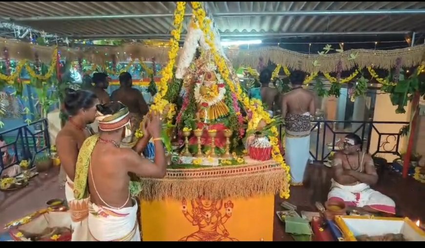 ಶ್ರೀ ದಕ್ಷಿಣಾ ಮಾರಿಯಮ್ಮ ದೇವಸ್ಥಾನದಲ್ಲಿ ಕುಂಭಾಭಿಷೇಕಕ್ಕೆ ಚಾಲನೆ