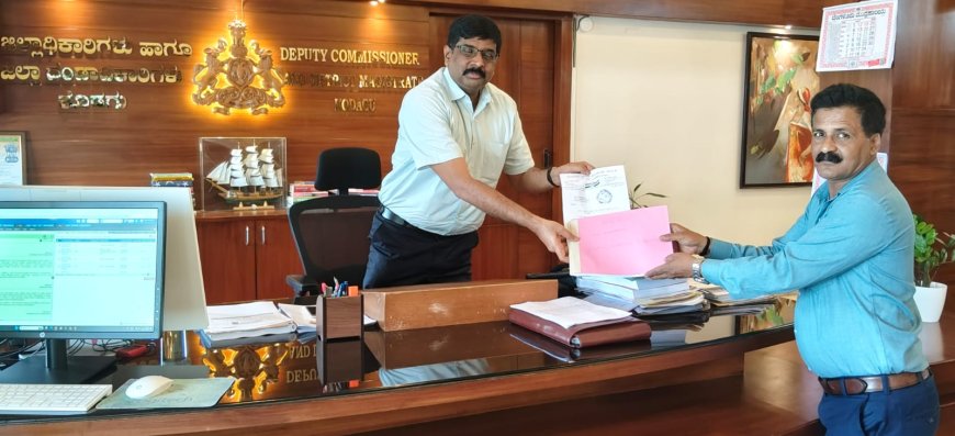 ಕೊಡಗು ಜಿಲ್ಲಾಧಿಕಾರಿಗಳಿಗೆ ಬಿ.ಎಲ್.ಎ-2 ಪಟ್ಟಿ ಸಲ್ಲಿಕೆ