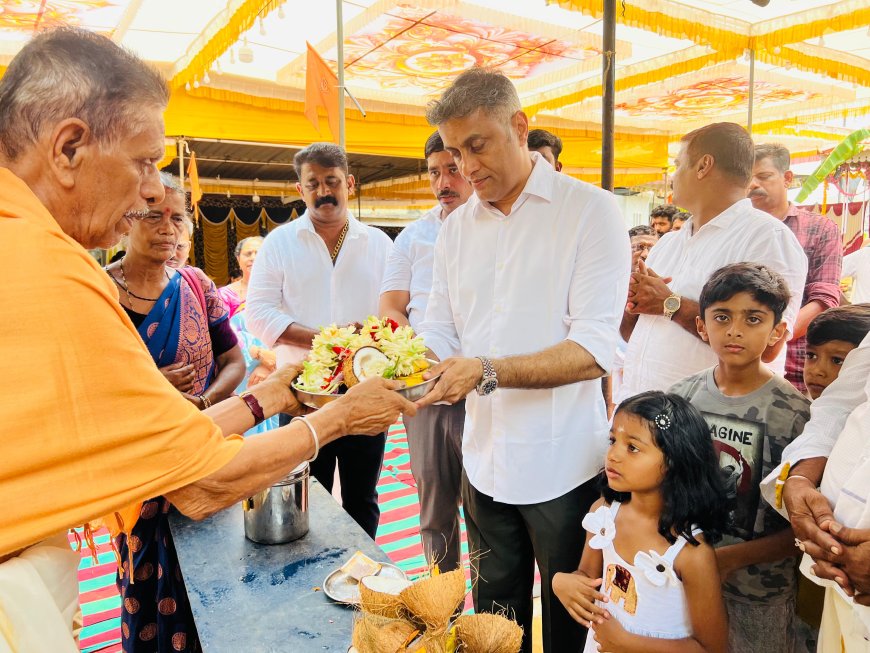 ವಿರಾಜಪೇಟೆ; ಪಲ್ಲಾಟ್ ಅಯ್ಯಪ್ಪ ದೇವರ ಪ್ರತಿಷ್ಠಾ ಬ್ರಹ್ಮಕಲಶ ಮಹೋತ್ಸವ ಕಾರ್ಯಕ್ರಮದಲ್ಲಿ ಭಾಗವಹಿಸಿದ ಶಾಸಕ ಎಎಸ್ ಪೊನ್ನಣ್ಣ