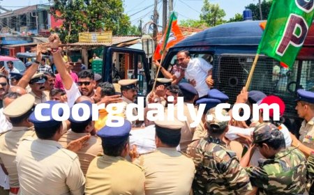 ಗುಡ್ಡೆಹೊಸೂರಿನಲ್ಲಿ ಅರಣ್ಯ ಸಚಿವರಿಗೆ ಬಿಜೆಪಿಯಿಂದ ಮುತ್ತಿಗೆ ಯತ್ನ