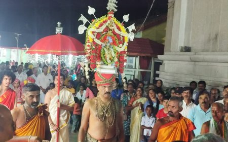 ಭಾಗಮಂಡಲ;ಭಗಂಡೇಶ್ವರ ದೇವಸ್ಥಾನದಲ್ಲಿ ದೇವಿಯ ವಸಂತೋತ್ಸವದೂಂದಿಗೆ ತಾವೂರು ಮಹಿಷಾಸುರ ಮರ್ದಿನಿ ದೇವಿಯ ವಾರ್ಷಿಕ ಉತ್ಸವ