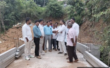 ಡಾ ಮಂತರ್ ಗೌಡ ರವರಿಂದ ಸೇತುವೆ ಕಾಮಗಾರಿ ವೀಕ್ಷಣೆ