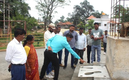 ಮಡಿಕೇರಿ;ಡಾ.ಬಿ.ಆರ್. ಅಂಬೇಡ್ಕರ್ ಪ್ರತಿಮೆ ನಿರ್ಮಾಣ ಸ್ಥಳಕ್ಕೆ ಭೇಟಿ
