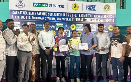 ವಿಶಾಲ್ ಉತ್ತಪ್ಪ ಹಾಗೂ ಹನ್ಸಿಕ ರಾಕೇಶ್ ಗೆ ರಾಜ್ಯಮಟ್ಟದ  ಬ್ಯಾಡ್ಮಿಂಟನ್  ಪ್ರಶಸ್ತಿ