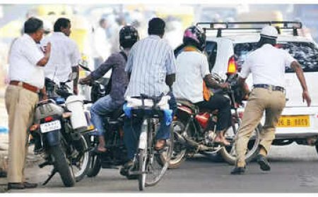 ಮಡಿಕೇರಿ: ಸಂಚಾರಿ ನಿಯಮ ಉಲ್ಲಂಘನೆ,ಚಾಲಕನಿಗೆ ಮೂರು ಸಾವಿರ ರೂ ದಂಡ