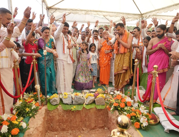 ಕೊಡಗು ಬಂಟರ ಭವನ ನಿರ್ಮಾಣಕ್ಕೆ ಶಂಕುಸ್ಥಾಪನೆ; ಸಮುದಾಯ ಬಾಂಧವರ ಒಗ್ಗಟ್ಟಿಗೆ ಗಣ್ಯರ ಕರೆ