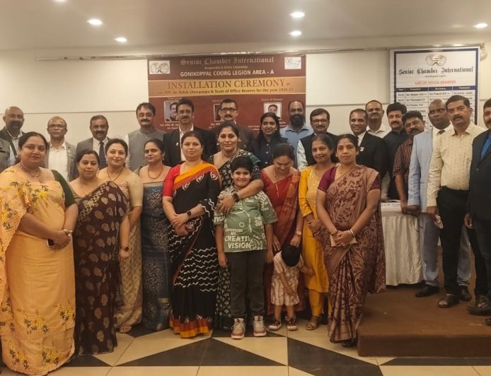 ಗೋಣಿಕೊಪ್ಪ: ಸೀನಿಯರ್ ಚೇಂಬರ್ ಇಂಟರ್ನ್ಯಾಷನಲ್ ಅಧ್ಯಕ್ಷರಾಗಿ ಡಾ. ಮಂಡೇಪಂಡ ಆಶಿಕ್ ಚಂಗಪ್ಪ  ಆಯ್ಕೆ