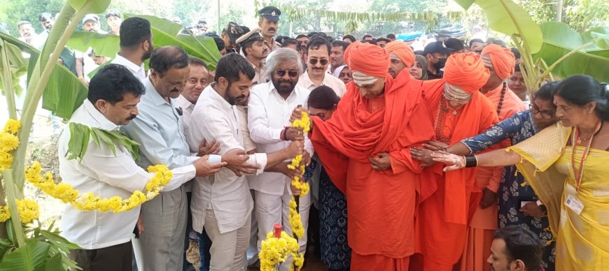 ದುಬಾರೆಯಲ್ಲಿ ತೂಗು ಸೇತುವೆಗೆ ಶಂಕುಸ್ಥಾಪನೆ; 7.3 ಕೋಟಿ ರೂ. ವೆಚ್ಚದಲ್ಲಿ ತೂಗು ಸೇತುವೆ ನಿರ್ಮಾಣ ಶೀಘ್ರ :ಈಶ್ವರ ಖಂಡ್ರೆ