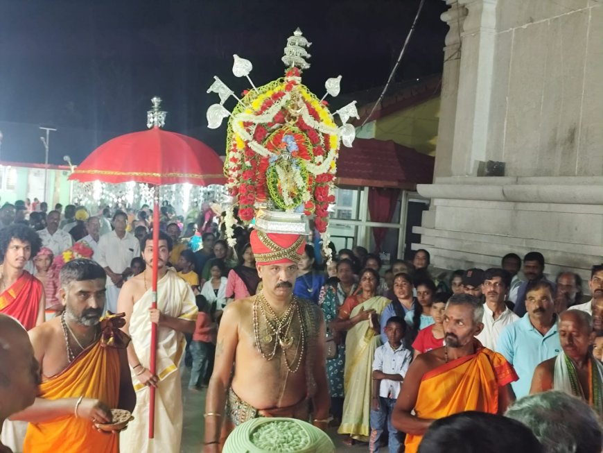 ಭಾಗಮಂಡಲ;ಭಗಂಡೇಶ್ವರ ದೇವಸ್ಥಾನದಲ್ಲಿ ದೇವಿಯ ವಸಂತೋತ್ಸವದೂಂದಿಗೆ ತಾವೂರು ಮಹಿಷಾಸುರ ಮರ್ದಿನಿ ದೇವಿಯ ವಾರ್ಷಿಕ ಉತ್ಸವ