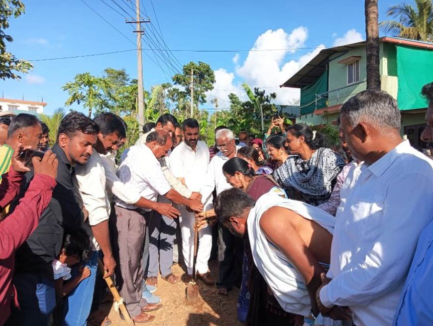 ಶನಿವಾರಸಂತೆ;ವಿವಿಧೆಡೆ ಶಾಸಕರಿಂದ ಕಾಂಕ್ರೀಟ್ ರಸ್ತೆ  ಕಾಮಗಾರಿಗೆ ಭೂಮಿಪೂಜೆ