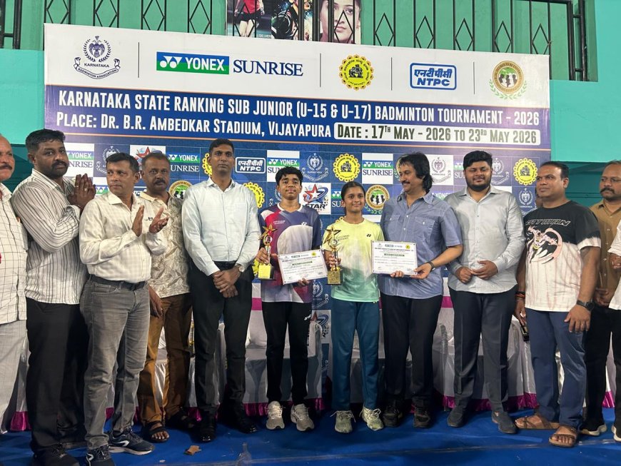 ವಿಶಾಲ್ ಉತ್ತಪ್ಪ ಹಾಗೂ ಹನ್ಸಿಕ ರಾಕೇಶ್ ಗೆ ರಾಜ್ಯಮಟ್ಟದ  ಬ್ಯಾಡ್ಮಿಂಟನ್  ಪ್ರಶಸ್ತಿ