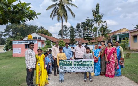 ಹೆಬ್ಬಾಲೆ :ಶಾಲಾ ದಾಖಲಾತಿ ಆಂದೋಲನಕ್ಕೆ ಚಾಲನೆ