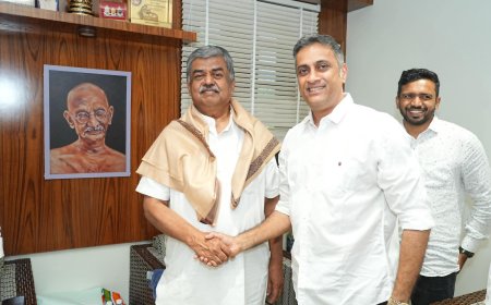 ಕೆಪಿಸಿಸಿ ನೂತನ ಅಧ್ಯಕ್ಷರಾಗದ ಬಿ.ಕೆ ಹರಿಪ್ರಸಾದ್ ಅವರನ್ನ ಭೇಟಿಯಾದ ಶಾಸಕ ಎಎಸ್ ಪೊನ್ನಣ್ಣ