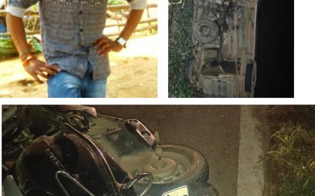 ವಿರಾಜಪೇಟೆ-ಅಮ್ಮತ್ತಿ ರಸ್ತೆಯಲ್ಲಿ ಭೀಕರ  ಅಪಘಾತ; ಸ್ಕೂಟರ್ ಸವಾರ ಸಾವು