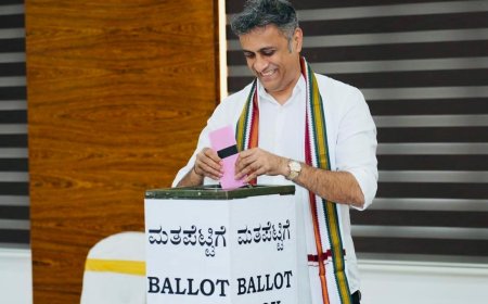 ವಿಧಾನ ಪರಿಷತ್ ಚುನಾವಣೆ:ಮತ ಚಲಾಯಿಸಿದ ಶಾಸಕ ಎಎಸ್ ಪೊನ್ನಣ್ಣ