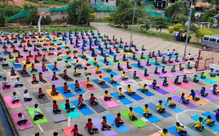 ಪ್ರಗತಿ ಶಾಲೆ, ವಿರಾಜಪೇಟೆಯಲ್ಲಿ ಅಂತರರಾಷ್ಟ್ರೀಯ ಯೋಗ ದಿನಾಚರಣೆ