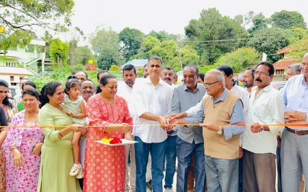 ವಿರಾಜಪೇಟೆ ಕೀರ್ತಿ ಬಡಾವಣೆಯಲ್ಲಿ 20 ಲಕ್ಷ ರೂ. ವೆಚ್ಚದ ಕಾಂಕ್ರೀಟ್ ರಸ್ತೆ ಉದ್ಘಾಟನೆ