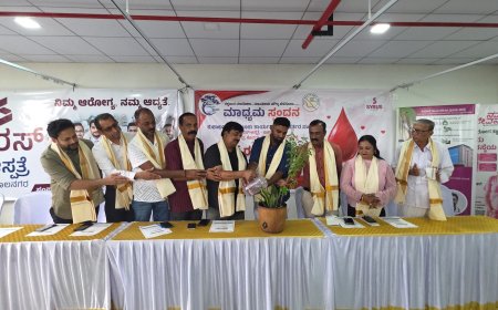 ಮಾಧ್ಯಮ ಸ್ಪಂದನ ತಂಡದ ಕೊಡುಗೆ ಅಪಾರ: ವಿ.ಪಿ.ಶಶಿಧರ್  ; ಸೈರಸ್ ಆಸ್ಪತ್ರೆಯಲ್ಲಿ ಬೃಹತ್ ರಕ್ತದಾನ ಶಿಬಿರ