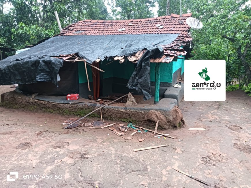 ಮನೆಯ ಮೇಲೆ ಕಾಡಾನೆ ದಾಳಿ: ಕುಟುಂಬಸ್ಥರು ಪ್ರಾಣಾಪಾಯದಿಂದ ಪಾರು