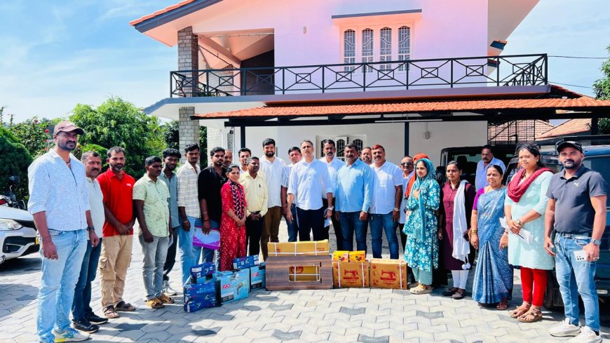 ಗ್ರಾಮೀಣ ಕುಶಲಕರ್ಮಿಗಳಿಗೆ ಉಚಿತ ವಿದ್ಯುತ್ ಉಪಕರಣ ವಿತರಿಸಿದ ಶಾಸಕ ಎಎಸ್ ಪೊನ್ನಣ್ಣ