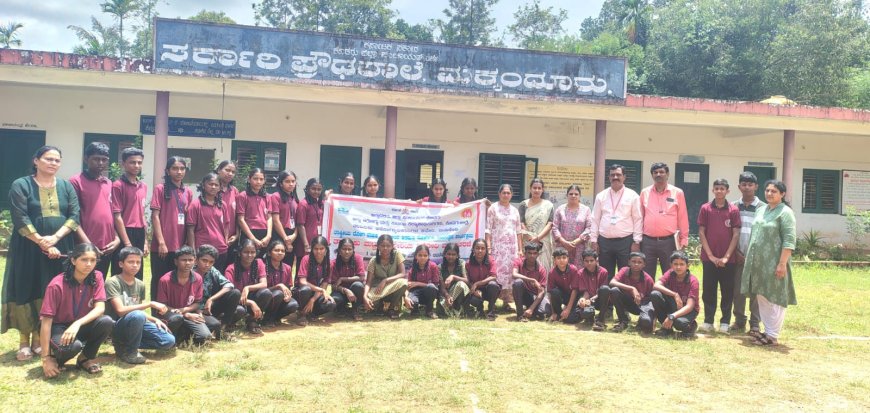 ಮಕ್ಕಂದೂರು ಪ್ರೌಢಶಾಲಾ ಮಕ್ಕಳಿಗೆ ಮಲೇರಿಯಾ ಹಾಗೂ ಸಾಂಕ್ರಾಮಿಕ ರೋಗಗಳ  ಕುರಿತು ಅರಿವು  ಕಾರ್ಯಕ್ರಮ